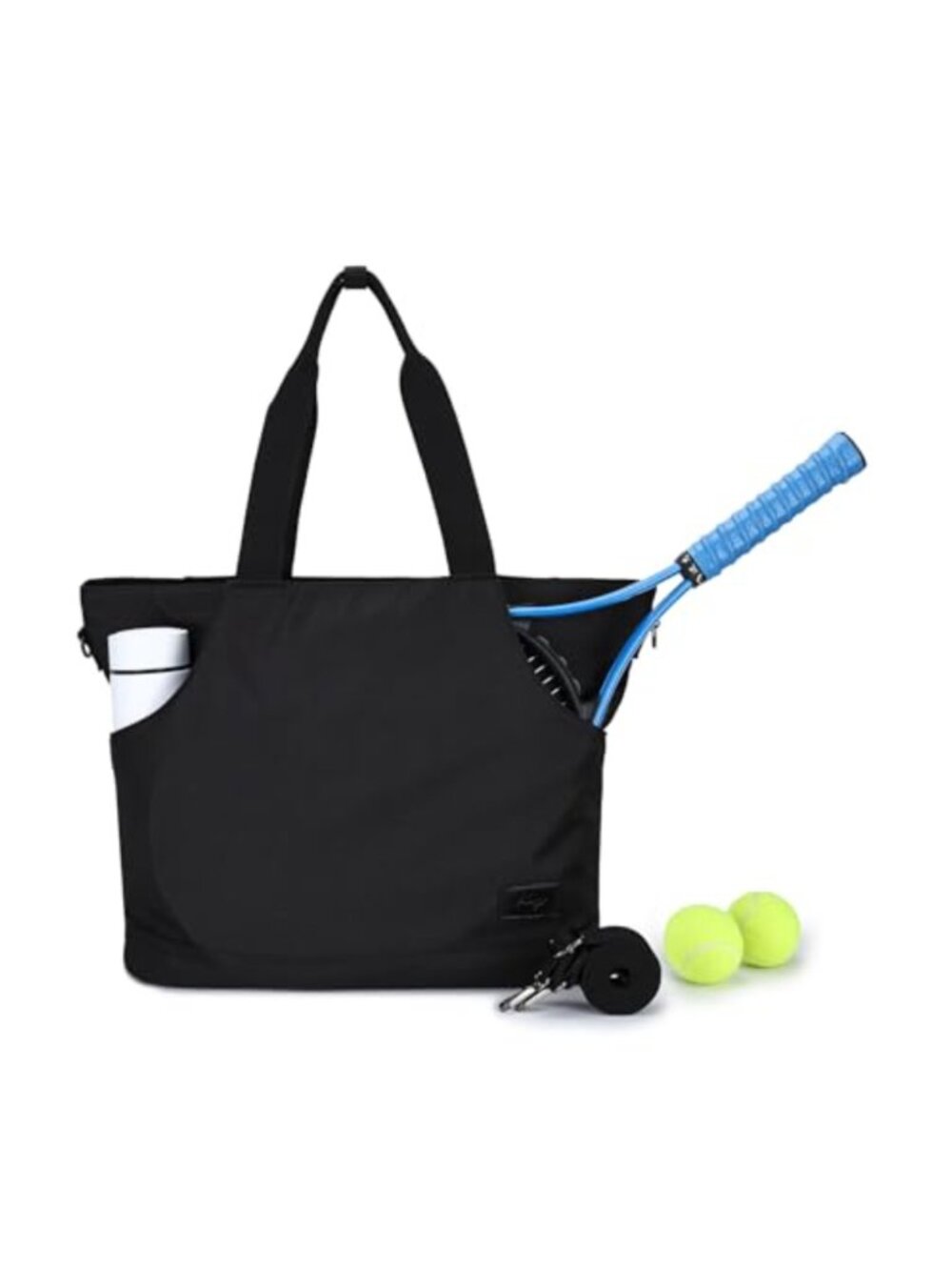 Water-Resistant Polyester Tennis Pickleball Tote Bag 2 Racket Crossbody